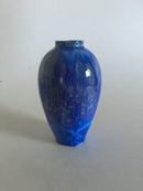 Royal Copenhagen Kristallglasur Vase in blau.