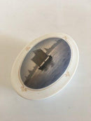 Royal Copenhagen Lågskål No 1912/1756 med Havne og Sejlbådsmotiv