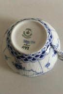 Royal Copenhagen Blue Flute Half Lace Cocoa Cup No 1142