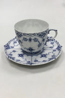 Royal Copenhagen Musselmalet Helblonde Kaffekop og Underkop No. 1035