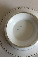 Royal Copenhagen Blue Fluted Full Lace with Gold Dish on Foot