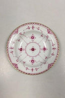 Royal Copenhagen Blue Fluted Red Ruby/Pink with Gold Edge Half Lace Dessert Plate No 2/566