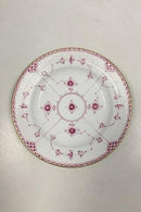 Royal Copenhagen Blue Fluted Red Ruby/Pink with Gold Edge Half Lace Dinner Plate No 2/571