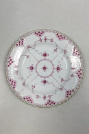 Royal Copenhagen Blue Fluted Red Ruby/Pink with Gold Edge Full lace Lunch Plate No 2/1084