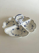 Royal Copenhagen Musselmalet Riflet Cabaretfad med 4 Skåle No. 2130