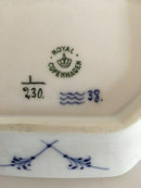 Royal Copenhagen Blue Fluted Plain Square Bowl No 230