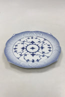 Royal Copenhagen Blue Fluted Plain Fish Plate with Blue Fish Border 1/3002