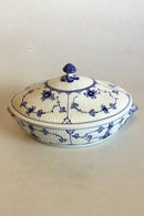 Royal Copenhagen Blaue geriffelte ovale Terrine Nr. 405