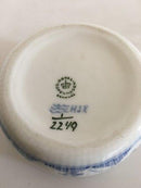 Royal Copenhagen Blaue kannelierte Zuckerdose Nr. 2249