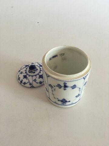 Royal Copenhagen Musselmalet Riflet Te Krukke med Låg No 2101