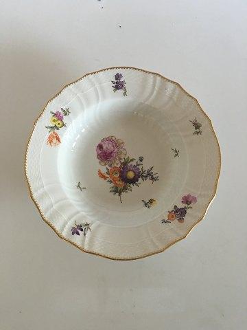 Royal Copenhagen Fuld Saksisk Blomst Stor Dybtallerken No 1614