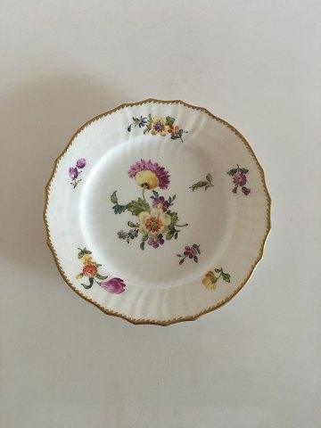 Royal Copenhagen Fuld Saksisk Blomst Tallerken No 1674