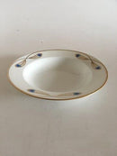 Royal Copenhagen Stel No 118 Dyb Suppetallerken Påfugl med Guldkant