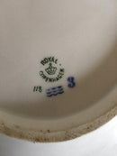 Royal Copenhagen Stel No 118 Ovalt Serveringsfad Påfugl m. Guldkant