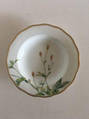 Royal Copenhagen No 166 Deep Plate with Handpainted Flowers and Gold