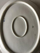 Royal Copenhagen No 93 Hvid Halvblonde m. Blomster og Guldkant Large Oval Serving Tray 47 cm