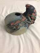 Royal Copenhagen Sten Lykke Madsen Unique Stoneware Vase/Sculpture  with fish from 1990