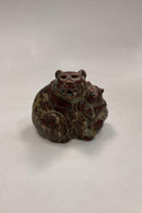 Royal Copenhagen Stentøjsfigur af Bjørn med Unge No. 20193