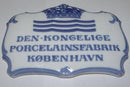 Royal Copenhagen frühes Werbeschild für die Royal Copenhagen Porzellanfabrik Nr. 2225