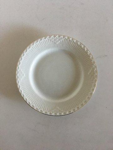 Royal Copenhagen Tradition Hvid Halvblonde m. Guld Sidetallerken No 575