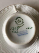 Royal Copenhagen Tradition Hvid Halvblonde m. Guldkant Kaffekop og Underkop No 756