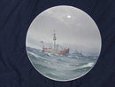 Royal Copenhagen Unika Vægtallerken med Fyrskib af Christian Benjamin Olsen fra 1923