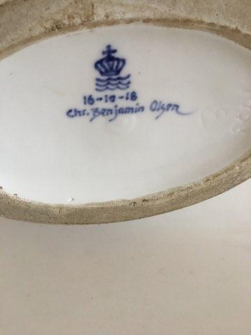 Royal Copenhagen Unika Vase med Skibsmotiv af Christian Benjamin Olsen