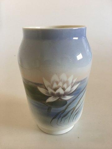 Royal Copenhagen Vase No. 2669/108 with Water Lily Motif