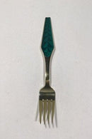 Sorenco Christmas Spoon 1966 made of gilded sterling silver with enamel. Measures 16,3 cm (6 ½")