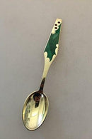 Sorenco Christmas Spoon  made of gilded sterling silver with blue enamel. Measures 16,5 cm (6 ½")