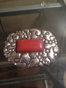 Thorvald Bindesbøll Brosche in Silber mit Bernstein von Holger Kyster