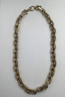 TSD Sterling Silver Gold Plated Necklace Anchor Faceted