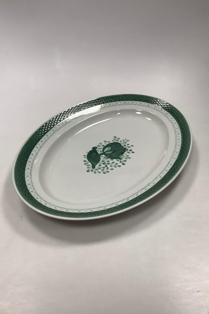 Royal Copenhagen Grøn Tranquebar Oval Serveringsfad No. 930