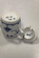 Royal Copenhagen Musselmalet Riflet Sennepskrukke med låg No. 137