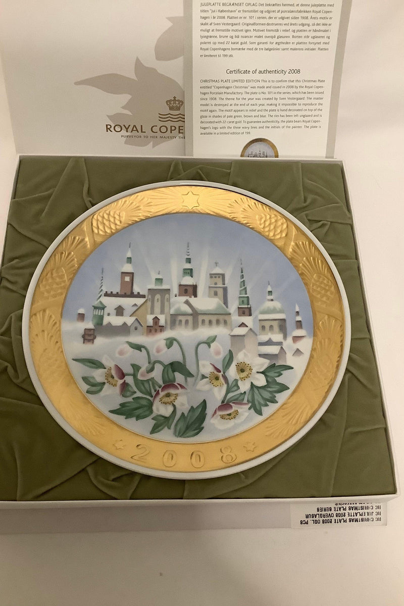 Royal Copenhagen Juleplatte fra 2008 i overglasur 199 kopier