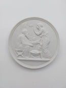 Bing and Grondahl bisquit plate "Old age and winter" 19th century. (no. 119)