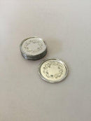 Georg Jensen Sterling Silver Glass Trays No 51A