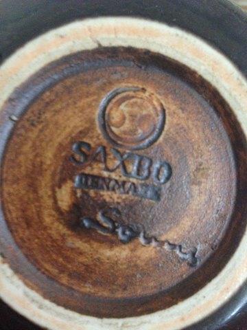 Saxbo vase af Sonne harepelsglasur