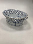 Antik Royal Copenhagen Musselmalet Helblonde Frugtkurv med guld No 1057