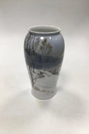 Bing and Grondahl Art Nouveau vase with snow landscape no 8205/205