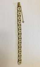 Bernhard Hertz Margueritte armbånd i forgyldt sterling sølv med emalje.