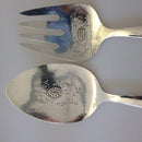 Georg Jensen Dahlia Sterling Sølv Fiskeserveringssæt No 139 designet af Siegfried Wagner