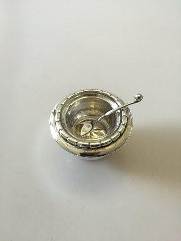 Georg Jensen Sterling Sølv salt kar med ske No 236 og No 130