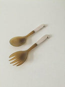 Evald Nielsen No 29 Sølv Salatsæt i horn