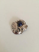 Georg Jensen Sterling Sølv Broche No 71 Prydet med Lapis Lazuli