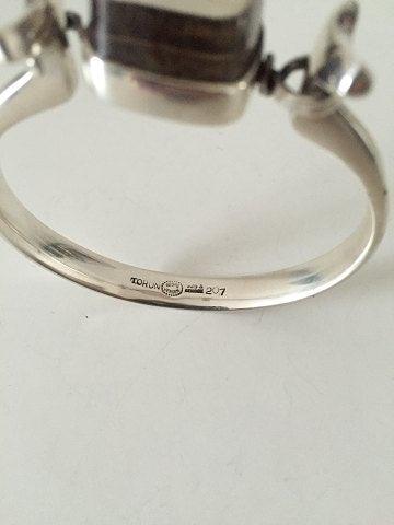 Georg Jensen Sterling Sølv Torun Armbånd med Kvarts No 207
