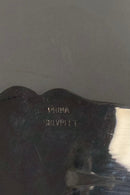 一套12个丹麦镀银盖板，带橡木边缘装饰