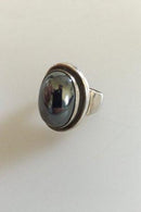 Georg Jensen Sterling Silver Ring No 46A ヘマタイト・ストーン付
