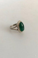 ジョージ ジェンセン シルバー リング No9 グリーン アゲート