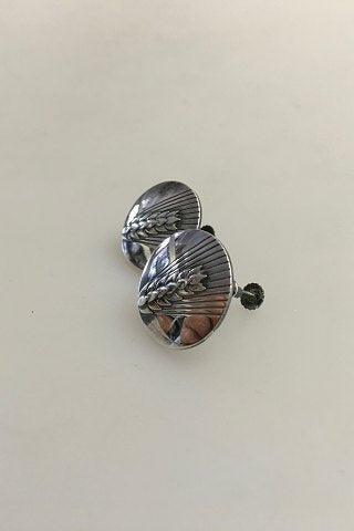 Georg Jensen Sterling Sølv Øreringe No 127B med Kornmotiv